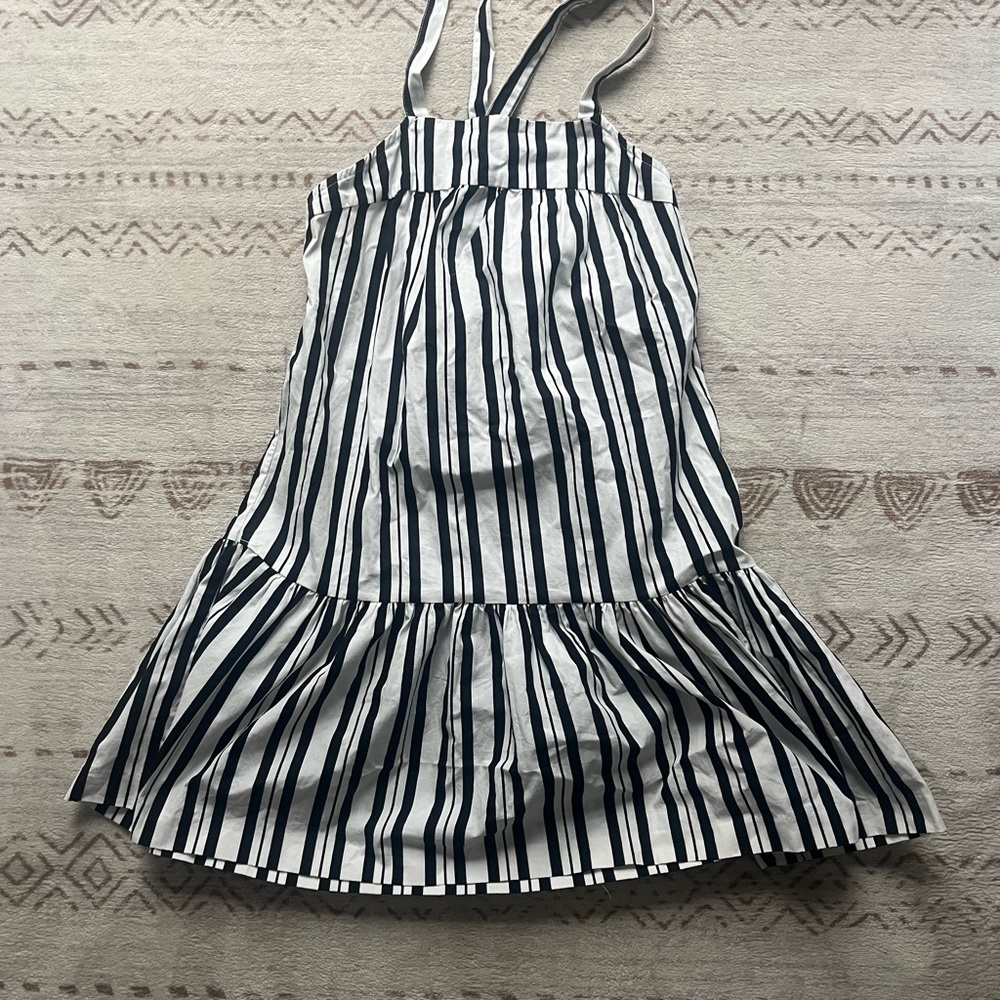Anthropologie Black and White Striped Mini Dress - Picture 6 of 9